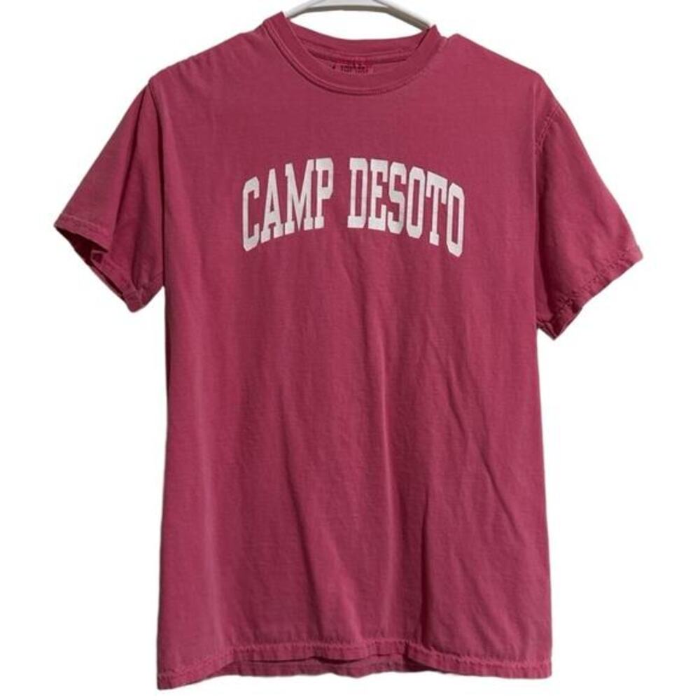 COMFORT COLORS TShirt Camp Desoto Unisex Small pink Short Slv‎ Crew Cotton